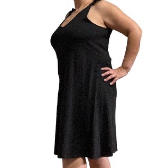 GAP Sun Dress Cover up Black Tie-Shoulder Large - Picture 3 of 10